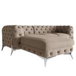 Ecksofa Laviva II Microfaser - Microfaser Enza: Cappuccino - Breite: 261 cm - Ottomane davorstehend links