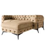 Ecksofa Laviva II Microfaser - Microfaser Priya: Beige - Breite: 261 cm - Ottomane davorstehend rechts