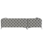 Ecksofa Laviva II Microfaser - Microfaser Enza: Grau - Breite: 305 cm - Ottomane davorstehend links