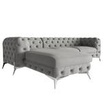 Ecksofa Laviva II Microfaser - Microfaser Enza: Grau - Breite: 305 cm - Ottomane davorstehend links