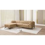 Ecksofa Laviva II Microfaser - Microfaser Priya: Beige - Breite: 305 cm - Ottomane davorstehend links