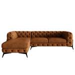 Ecksofa Laviva II Microfaser - Microfaser Priya: Cognac - Breite: 305 cm - Ottomane davorstehend links