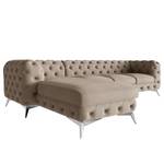 Ecksofa Laviva I Microfaser - Microfaser Enza: Cappuccino - Breite: 323 cm - Ottomane davorstehend links