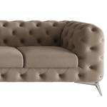 Ecksofa Laviva I Microfaser - Microfaser Enza: Cappuccino - Breite: 323 cm - Ottomane davorstehend links