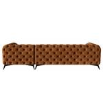 Ecksofa Laviva I Microfaser - Microfaser Priya: Cognac - Breite: 323 cm - Ottomane davorstehend rechts