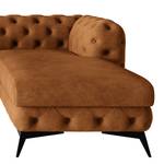 Ecksofa Laviva I Microfaser - Microfaser Priya: Cognac - Breite: 323 cm - Ottomane davorstehend rechts