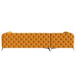 Ecksofa Laviva II Microfaser - Microfaser Enza: Safran - Breite: 323 cm - Ottomane davorstehend links