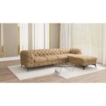 Ecksofa Laviva I Microfaser - Microfaser Priya: Beige - Breite: 323 cm - Ottomane davorstehend rechts