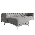 Ecksofa Laviva II Microfaser - Microfaser Enza: Grau - Breite: 323 cm - Ottomane davorstehend links