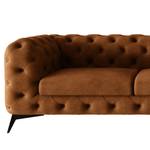 Ecksofa Laviva I Microfaser - Microfaser Priya: Cognac - Breite: 305 cm - Ottomane davorstehend rechts