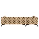 Ecksofa Laviva I Microfaser - Microfaser Priya: Beige - Breite: 323 cm - Ottomane davorstehend links