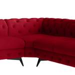 Hoekbank Laviva VI fluweel - Velours Ravi: Rood - 323 x 200 cm