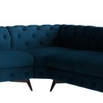 Ecksofa Laviva VI Samt - Samt Ravi: Marineblau - 323 x 200 cm