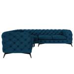 Hoekbank Laviva III fluweel - Velours Ravi: Marineblauw - 262 x 262 cm