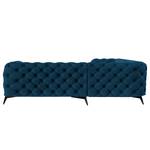 Hoekbank Laviva III fluweel - Velours Ravi: Marineblauw - 262 x 262 cm