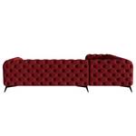 Hoekbank Laviva VI fluweel - Velours Ravi: Bordeaux - 323 x 200 cm