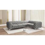 Ecksofa Laviva VI Microfaser - Microfaser Enza: Grau - 323 x 200 cm