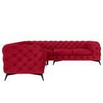 Ecksofa Laviva III Samt - Samt Ravi: Rot - 262 x 262 cm