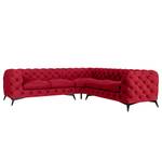 Ecksofa Laviva III Samt - Samt Ravi: Rot - 262 x 262 cm