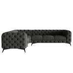 Ecksofa Laviva III Samt - Samt Ravi: Anthrazit - 323 x 200 cm