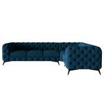 Ecksofa Laviva VI Samt - Samt Ravi: Marineblau - 323 x 200 cm