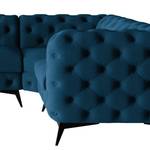 Ecksofa Laviva VI Samt - Samt Ravi: Marineblau - 323 x 200 cm