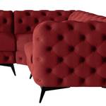 Ecksofa Laviva VI Samt - Samt Ravi: Bordeaux - 323 x 200 cm