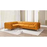 Ecksofa Laviva V Microfaser Enza: Safran - 323 x 200 cm - Ausrichtung links