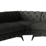 Ecksofa Laviva VI Samt - Samt Ravi: Anthrazit - 323 x 200 cm