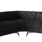 Ecksofa Laviva IV Microfaser - Microfaser Enza: Anthrazit - 262 x 262 cm - Gleichschenklig