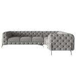 Ecksofa Laviva V Microfaser Enza: Grau - 323 x 200 cm - Ausrichtung rechts