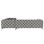 Ecksofa Laviva V Microfaser Enza: Grau - 323 x 200 cm - Ausrichtung rechts