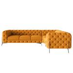 Ecksofa Laviva V Microfaser Enza: Safran - 323 x 200 cm - Ausrichtung rechts