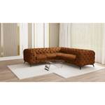 Hoekbank Laviva III microvezel - Microvezel Priya: Cognackleurig - 262 x 262 cm