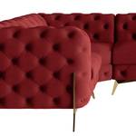 Ecksofa Laviva V Samt Ravi: Bordeaux - 323 x 200 cm - Ausrichtung links