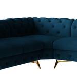 Ecksofa Laviva V Samt Ravi: Marineblau - 323 x 200 cm - Ausrichtung rechts