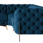 Ecksofa Laviva V Samt Ravi: Marineblau - 323 x 200 cm - Ausrichtung rechts