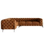 Ecksofa Laviva V Microfaser Priya: Cognac - 323 x 200 cm - Ausrichtung links