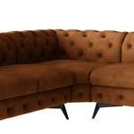 Ecksofa Laviva V Microfaser Priya: Cognac - 323 x 200 cm - Ausrichtung rechts