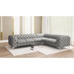 Ecksofa Laviva VI Microfaser - Microfaser Enza: Grau - 323 x 262 cm