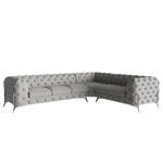 Ecksofa Laviva V Microfaser Enza: Grau - 323 x 262 cm - Ausrichtung rechts