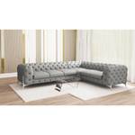 Ecksofa Laviva V Microfaser Enza: Grau - 323 x 262 cm - Ausrichtung rechts