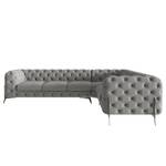 Ecksofa Laviva V Microfaser Enza: Grau - 323 x 262 cm - Ausrichtung rechts