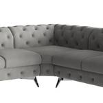 Ecksofa Laviva V Microfaser Enza: Grau - 323 x 262 cm - Ausrichtung rechts