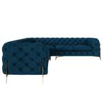 Ecksofa Laviva V Samt Ravi: Marineblau - 323 x 262 cm - Ausrichtung rechts