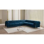 Ecksofa Laviva V Samt Ravi: Marineblau - 323 x 262 cm - Ausrichtung rechts