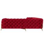 Ecksofa Laviva V Samt Ravi: Rot - 323 x 262 cm - Ausrichtung rechts