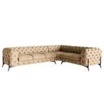 Ecksofa Laviva V Microfaser Priya: Beige - 323 x 262 cm - Ausrichtung rechts