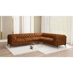 Ecksofa Laviva V Microfaser Priya: Cognac - 323 x 262 cm - Ausrichtung rechts