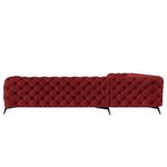 Hoekbank Laviva III fluweel - Velours Ravi: Bordeaux - 323 x 323 cm